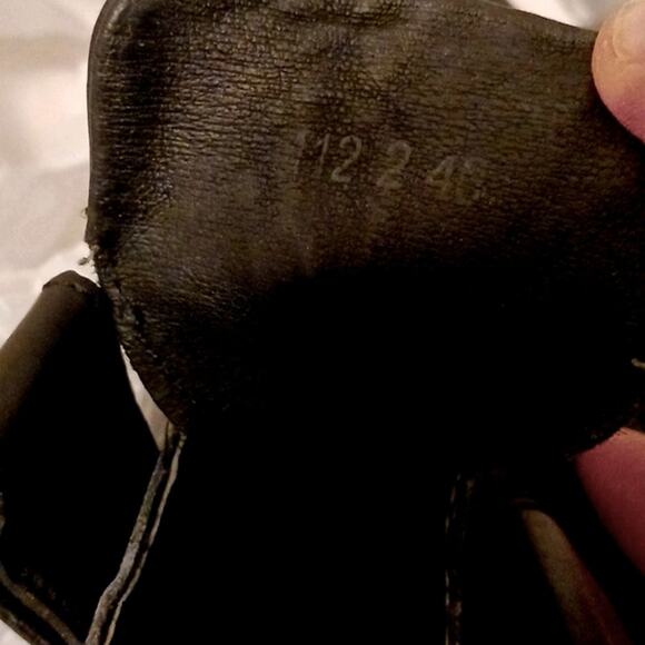 Gucci Pelle S. Gomma Trainers Sneakers Men Sz 40 BLACK Leather Monogram Low Top - Picture 15 of 16